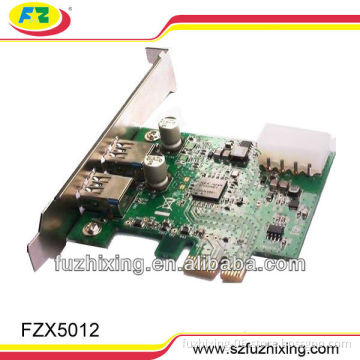 High transfer speed USB3.0 to 2 Ports PCI Express Card